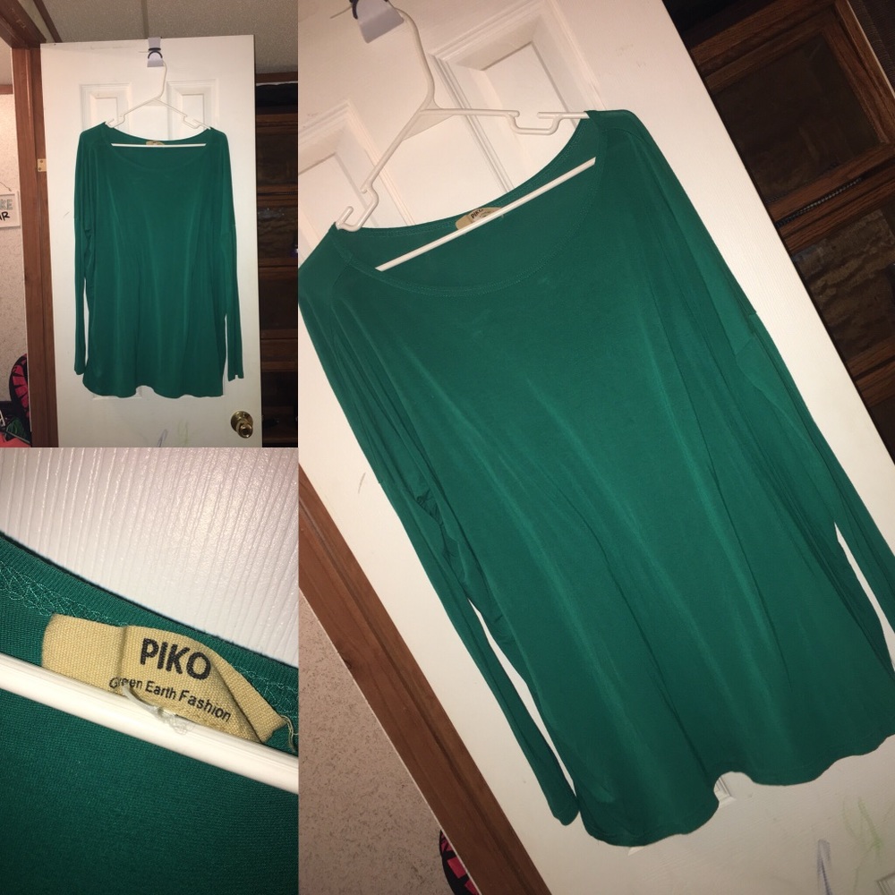 Long Sleeve green Piko Tunic